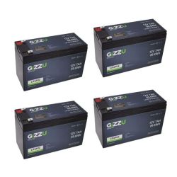 GIZZU - 12V 7AH Lithium-ion Battery Black - Pack Of 4