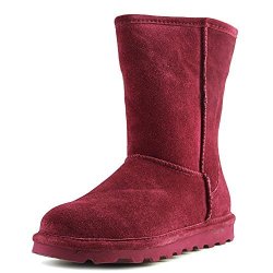 Bearpaw Womens Elle Short Winter Boot Bordeaux Size 7