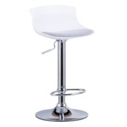 Basics Home Rae Bar Chair in White Grey