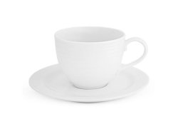 Noritake Arctic White Tea Cups & Saucers Set Of 4