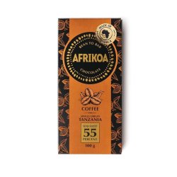 Afrikoa 55% Semi-sweet Chocolate With Coffee 100G Slab