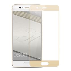 Tempered Glass For Huawei P10 Fullcover Gold + Cover Huawei P10 Stripes Bk