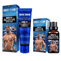 Men EnlargeMent Cream And Essential Oil Kit For Extra Pleasure - Blue