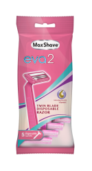 Max-shave Lady 2BLADE Disposable Razor 5 Piece