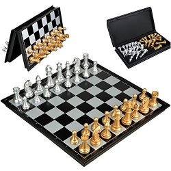 Luoyer 9.8 Inch Portable Travel Chess Set Magnetic Folding Chessboard Small  Chess Board Game Sets Strategic for Teens Adults Beginners