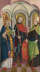CaylayBrady 'circle Of Master Of Liesborn Saints Gregory Maurice And Augustine ' Oil Painting 24 X 43 Inch 61 X 109 Cm Printed On