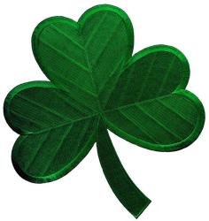 Irish Clover Dark Green Embroidered Patch Lucky Shamrock Iron-on Ireland Emblem