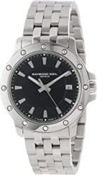 Raymond Weil Free Shipping In Stock Men's 5599-ST-20001 Tango Stainless Steel Case And Bracelet Black Dial Watch