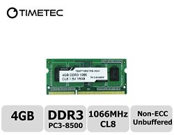 Timetec Hynix Ic 4GB DDR3 1066MHZ PC3-8500 Unbuffered Non-ecc 1.5V CL7 1RX8 Single Rank 204 Pin Sodimm Laptop Notebook Computer Memory RAM Module Upgrade