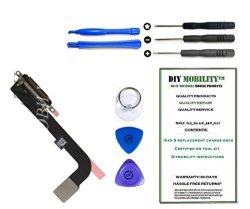 Ipad 3 Charge Port Dock Flex Ribbon Cable Connector Replacement Kit With Dm Tools And Instructions Included - Diymobility