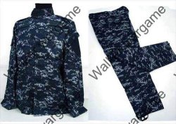 Us Navy New Work Uniform Digital Navy Camo Nwu Bdu Set - Size L