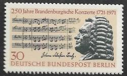 Germany - Berlin Mnh 1971 Bach Music