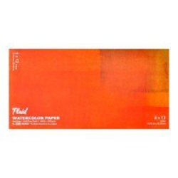 Fluid Easy Block Watercolour Paper - Cold Pressed 300GSM 6X12 Inches 15X30CM 15 X Sheets