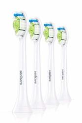 Genuine Sonicare Diamondclean Replacement Toothbrush Heads HX6064 65 Compatible With Phillips Sonicare Smart Brush Heads For Deep Cleaning Gum Health And Plaque Control White 4-PACK