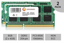 8GB Kit Lot 2X 4GB Sodimm DDR3 Laptop 8500 1066MHZ 1066 204PIN RAM Memory By Centernex