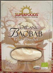 Superfoods Organic Baobab Fruit Powder African Superfruit 200g