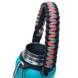 Paracord Carrier For Hydro Flasks Top Rated Holder In Nalgene And Hydro Flask Handles And Accessories Worry-free Hydrocord Strap W safety Ring Guarantees Handle Stays