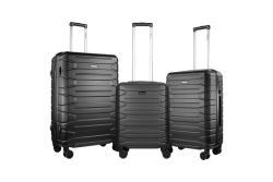 Travelite Travelwize Cabana Hard Shell Suitcase - 3PIECE Abs Luggage Set - Black