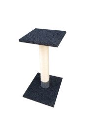 The Cat Post - Sisal Scratch Post With Perch - Charcoal