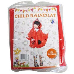 Raincoat Pvc Kids 0.15MM - Red