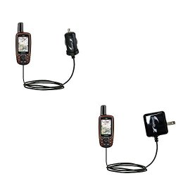 Essential Gomadic Ac dc Charge Accessory Bundle Kit For The Garmin Gpsmap 64 64S 64ST Includes Gomadic Home And Car Chargers At