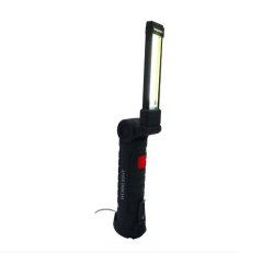 Rugged Rubber Rechargeable Foldable 2-1 Cob Light With Belt Clip