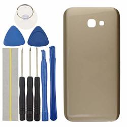 Gold Glass Back Cover With Pre-installed Adhesive Replacement For Samsung Galaxy A7 2017 A720F