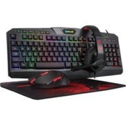 Redragon 4-IN-1 PC Gaming Keyboard mouse mousepad headset Combo