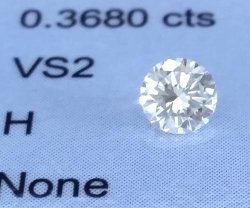 0.3680CT Diamond Egl Certified H VS2