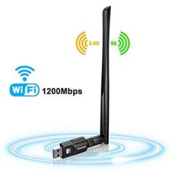 USB Wifi Adapter 1200MBPS 3.0 Wireless Network Wifi Dongle With 5DBI Antenna For Desktop Laptop PC Mac Dual Band 2.4G 5G 802.11AC Support Windows