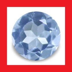 Aquamarine - Vibrant Bright Blue Round Cut - 0.09CTS