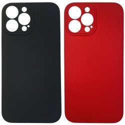 Black And Red Liquid Silicone Case For Iphone 12 Pro