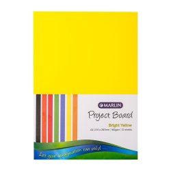 Marlin Project Boards A4 160GSM 10'S Bright Yellow Pack Of 10