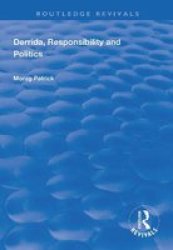 Derrida Responsibility And Politics Hardcover