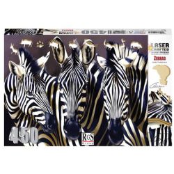 Zebras Laser Crafted Widget Puzzle - 450-PIECE