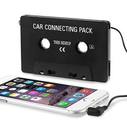 Insten Premium Black Car Audio Cassette Adapter Compatible With Huawei Google Nexus 6P LG Google Nexus 5X Samsung Galaxy S6 Galaxy S6 Edge Apple