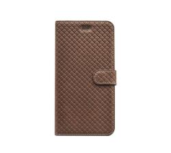 Book Case Genuine Leather Cross For Samsung S7 Edge Brown