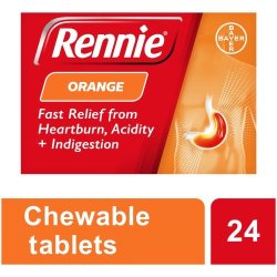 Rennie Antacid Orange 24 Chewable Tablets