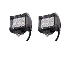 Jimmycars 18W Off Road LED Work Light Spot Beam Pack Of 2 Truck 4X4 Off Road Truck Atv High Power Work Lamp 1500 Lm