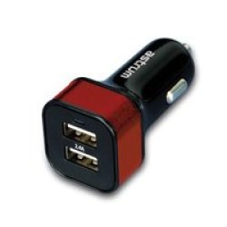 Astrum CC340 Dual USB Car Charger Red
