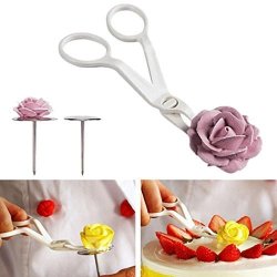 Ikevan 2018 Hot Selling Diy Cooking Scissors Nail Piping Flower Scissors+nail Icing Bake Cake Cupcake Pastry Tools