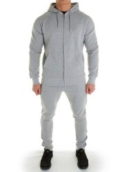 Mens Fleece Hooded Sports Jogging Full Tracksuit Top & Bottom All Sizes Available S m l xl xxl